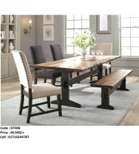 Dining Table DT406 (4 Chairs + 1 Table + 1 Tool)