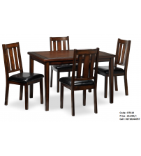 Dining Table DT410 (4 Chairs + 1 Table)