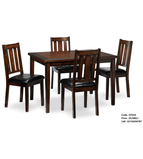 Grand Aura Dining Table DT410 (4 Chairs + 1 Table)