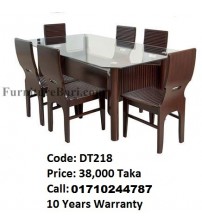 Dining Table DT218 (6 Chairs + 1 Table)