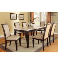 Marble Dining Table DT341 (6 Chairs + 1 Table)