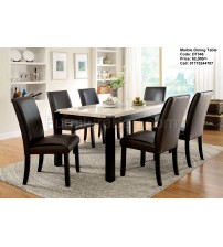Marble Dining Table DT346 (6 Chairs + 1 Table)