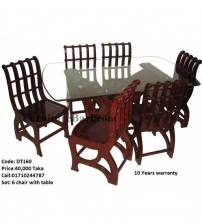 Dining Table DT160 (6 Chairs + 1 Table)