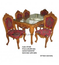 Dining Table DT168 (6 Chairs + 1 Table)