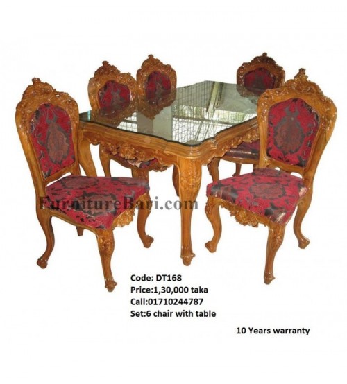 Dining Table DT168 (6 Chairs + 1 Table) Dining Table DT168 (6 Chairs + 1 Table)