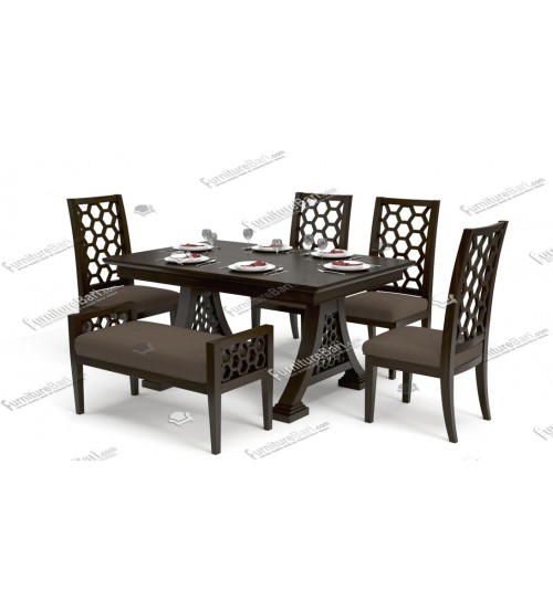 Prohelika Modern Dining Table DT698 (4 Chairs + 1 Table)