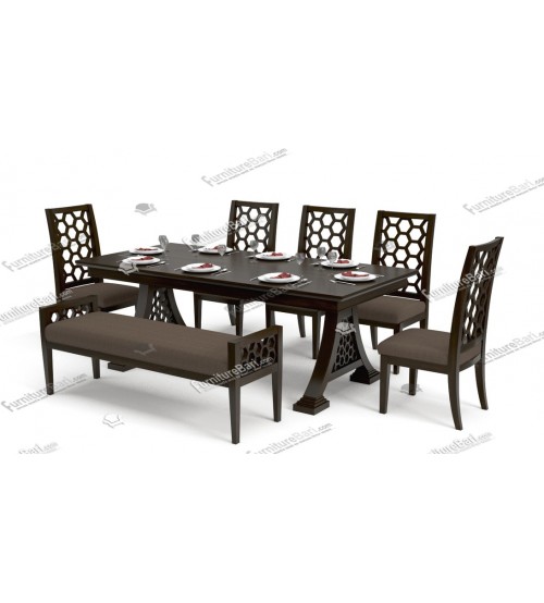 Prohelika Modern Dining Table DT698 (4 Chairs + 1 Table)