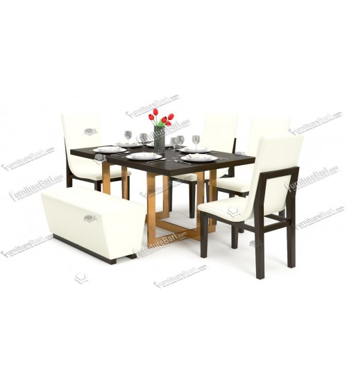 Sajhghor 2 Modern Dining Table DT702 (4 Chairs + 1 Table)
