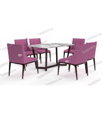 Somantor Modern Dining Table DT695 (4 Chairs + 1 Tool)