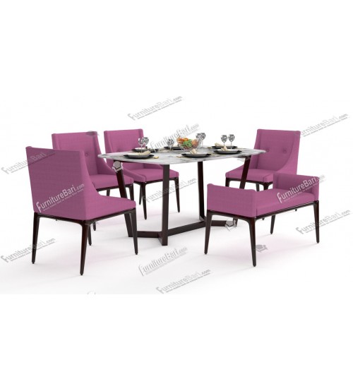 Somantor Modern Dining Table DT695 (4 Chairs + 1 Tool)