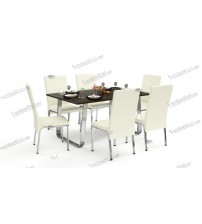 Somobeto Modern Dining Table DT700 (4 Chairs + 1 Table)