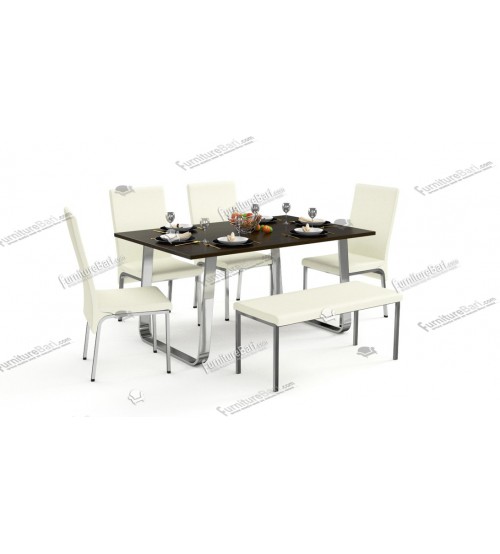 Somobeto Modern Dining Table DT700 (4 Chairs + 1 Table)
