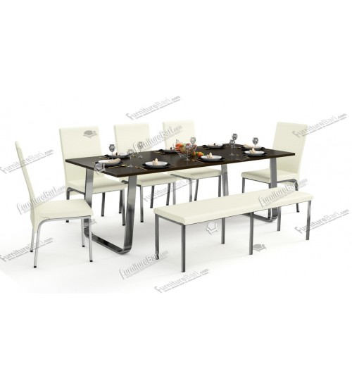 Somobeto Modern Dining Table DT700 (4 Chairs + 1 Table)