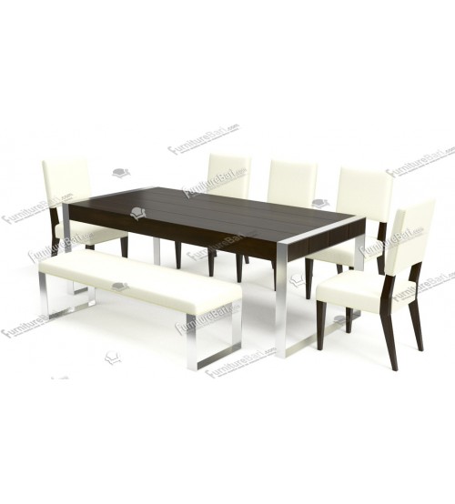 Troyee Modern Dining Table DT688 (4 Chairs + 1 Table)