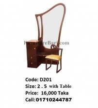 Wooden Dressing Table D201 (With Stool)