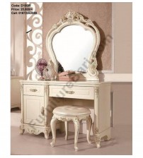 Wooden Dressing Table D100W (With Stool)