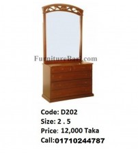 Wooden Dressing Table D202 (Without Stool)