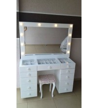 Lighting Vanity Wooden Dressing Table VD377 (Without Stool)