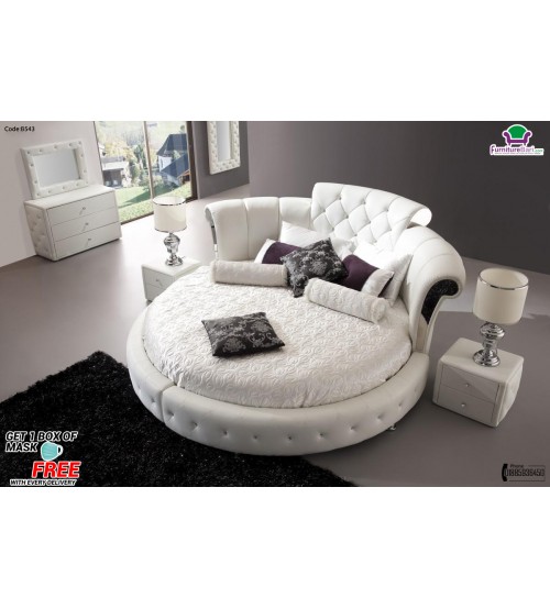 RoyalRound Foam  Bed Two Side Table B543 without Mattress 