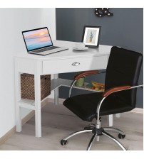 White Corner Laptop Reading Table RCT002 (Without Chair)
