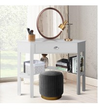 White Corner Laptop Reading Table RCT002 (Without Chair)