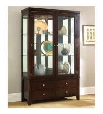 Wooden Modern Showcase S265 (2 Door)