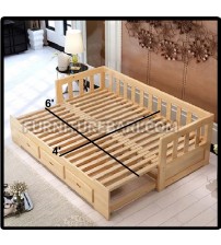Wooden Channel Sofa Cum Bed SCB071