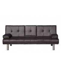 Folding AF Leather Sofa Bed with Holder SCB053