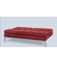 2 Part Folding AF Leather Sofa Bed SCB056