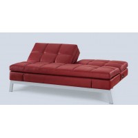 2 Part Folding AF Leather Sofa Bed SCB056