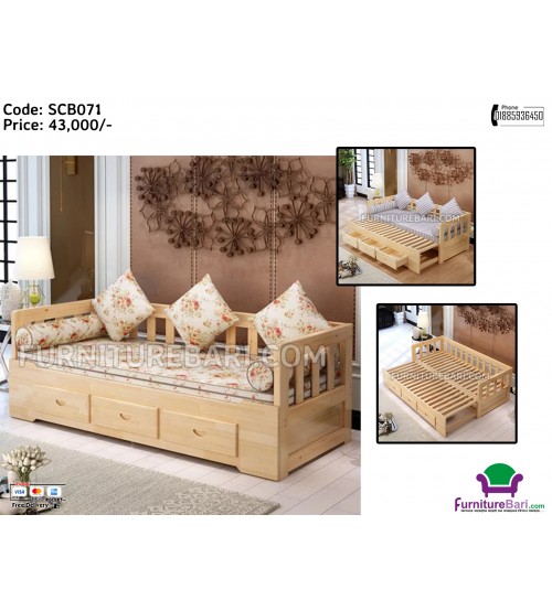 Wooden Channel Sofa Cum Bed SCB071 Wooden Channel Sofa Cum Bed SCB071