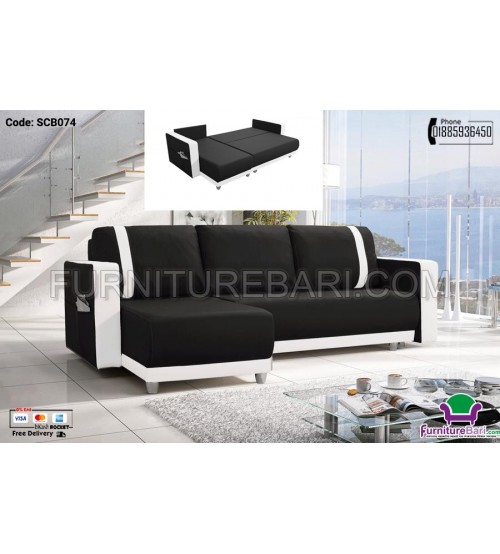 Pull Out AF Leather Sofa Bed SCB074
