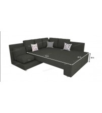 Carrie L Shape Fabrics Sofa Cum Bed SCB090