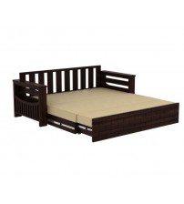 Two Seater Wooden Sofa Cum Bed SCB118