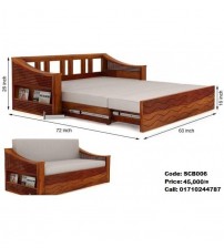 Wooden Sofa Come Bed 3 Seater SCB006
