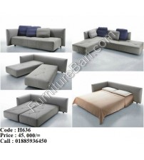 Movable L Shape Sofa Bed H636