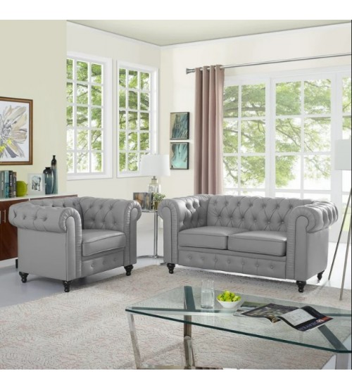 Chesterfield Venus AF Leather Sofa Two Seat H970