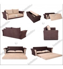 Black & Ash Sofa Cum Bed 2 Seater SCB008B