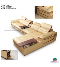 Smart AF Leather L Shaped Sofa L667