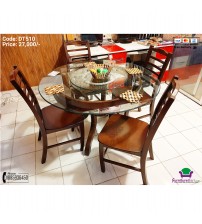 Round Dining Table DT510 (4 Chairs + 1 Table)