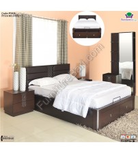 Wooden Bedroom set P349 (Bed, Side Table, Dressing Table)