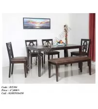 Dining Table DT384 (4 Chairs + 1 Table + 1 Tool)