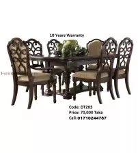 Dining Table DT203 (6 Chairs + 1 Table)