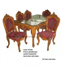 Dining Table DT168 (6 Chairs + 1 Table)