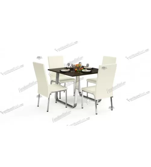 Somobeto Modern Dining Table DT700 (4 Chairs + 1 Table) Somobeto Modern Dining Table DT700 (4 Chairs + 1 Table)