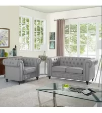 Chesterfield Venus AF Leather Sofa Two Seat H970